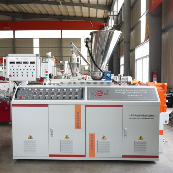 PVC Prestressed Helical Pipe Making Machine Single Screw Plastic Extrusion Production Line