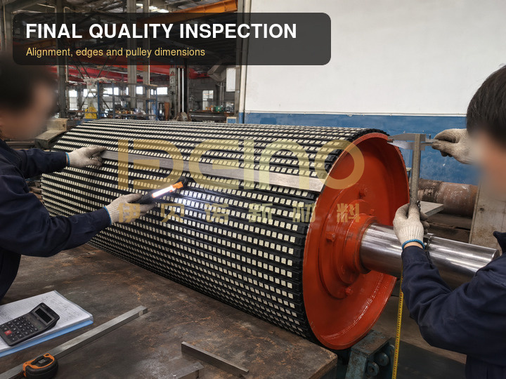 Ceramic Pulley Lagging For Cement Plant Conveyors