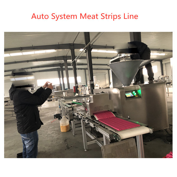 Bocados inoxidables frescos de la tira de Munchy del plano de acero de la máquina 200-500kg/hr del extrusor del alimento para animales de los palillos de Mest del pato que hacen la máquina