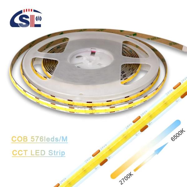 Électroplate COB 24v COB 576Ds 8mm LED Light Strip pour créer une atmosphère relaxante