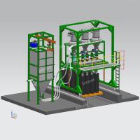 Sistema automático de pesagem de lotes de alta eficiência com descarregador de sacos a granel para alimentos químicos