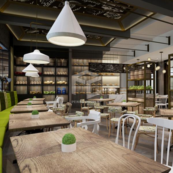 Contador del escaparate de la cafetería del OEM