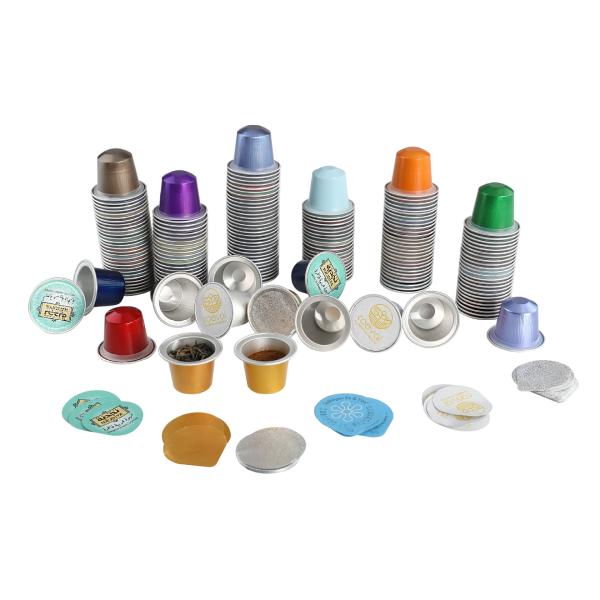 Disposable Customized Printed Seal Lid Empty Aluminum Foil Coffee Capsules for Packaging