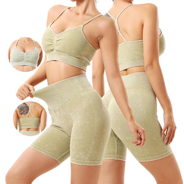 Design Adjustable Fitness Sexy Short Gym Yoga Wear Sports Bra Brief Sets for Women Tracksuit