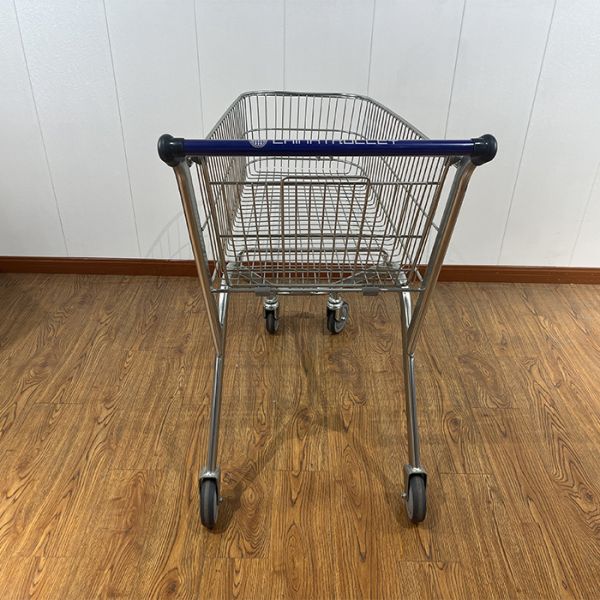 90L Round Corner Promotional European Chair Grocery Shopping Trolley Metal Shopping Trolley