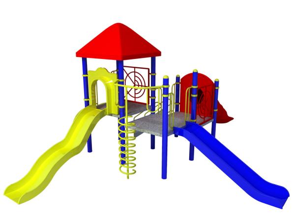 outdoor playground galvanized steel Children's slide combination-ET-E04A