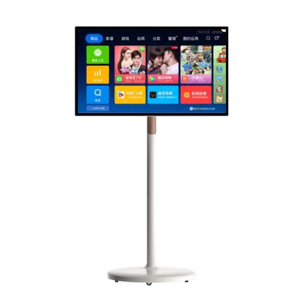 MJK 32-Inch Full HD 1080p Backlit LCD Portable TV with Built-in Battery Interactive for Family Movie and Singing