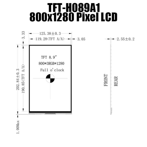 8.9 Inch TFT LCD Display | 800x1280 Resolution With JD9365D Controller