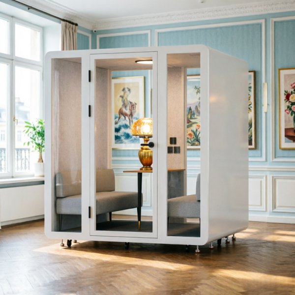 Soundproof Booth 4 Person Meeting Pod with 48.8dB Acoustic Performance Fast Installation and Movable Design