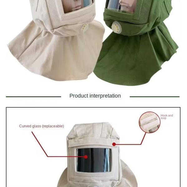 Шлифовальная шапка промышленная пылевая полировка краски холст пылевая шапка всеобъемлющая крышка защитная крышка защита труда