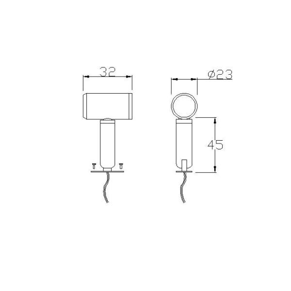 Modern Design Style LED Spot Light for Jewelry Showcase and Cabinet Product Weight 0.1kg