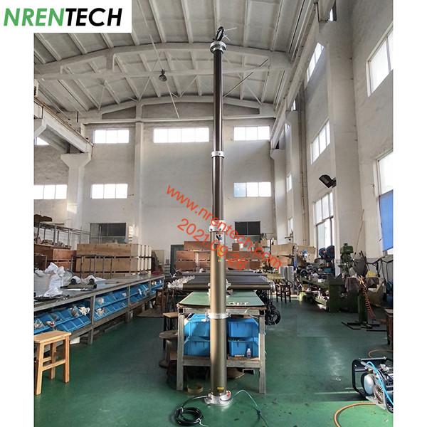 4.5m pneumatic telescopic mast for mobile CCTV vehicle-inside CCTV wires