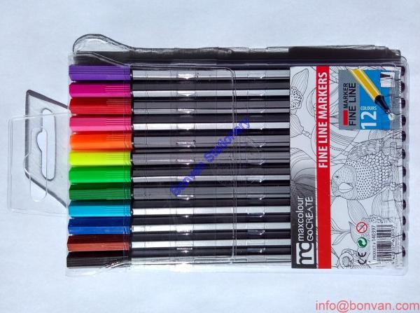 24 colors fineliner 0.4mm marco pen multi color pen,water color pen wholesale