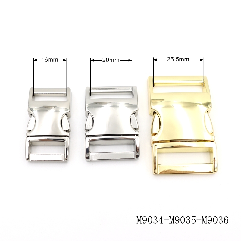 Silver Metal Bag Lock 20mm Dog Collar Quick Release Buckle OEM ODM
