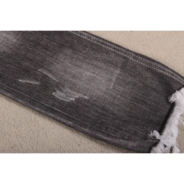High Quality Dual Core Yarn Low Price Crosshatch Slub Denim Fabrics Certificate Denim Fabric