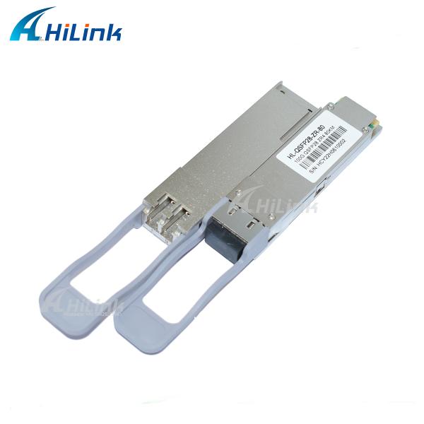 100Gb/s 80km QSFP28 Transceiver Hot Pluggable Duplex LC Connector LAN WDM EML TOSA SOA PIN SMF
