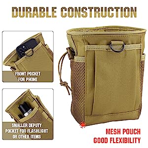 Outdoor Tactical Hunting Pouch, Dump Pouch Ammo Pouch Utility Belt Hip Waist Bag For Outdoor Supplies