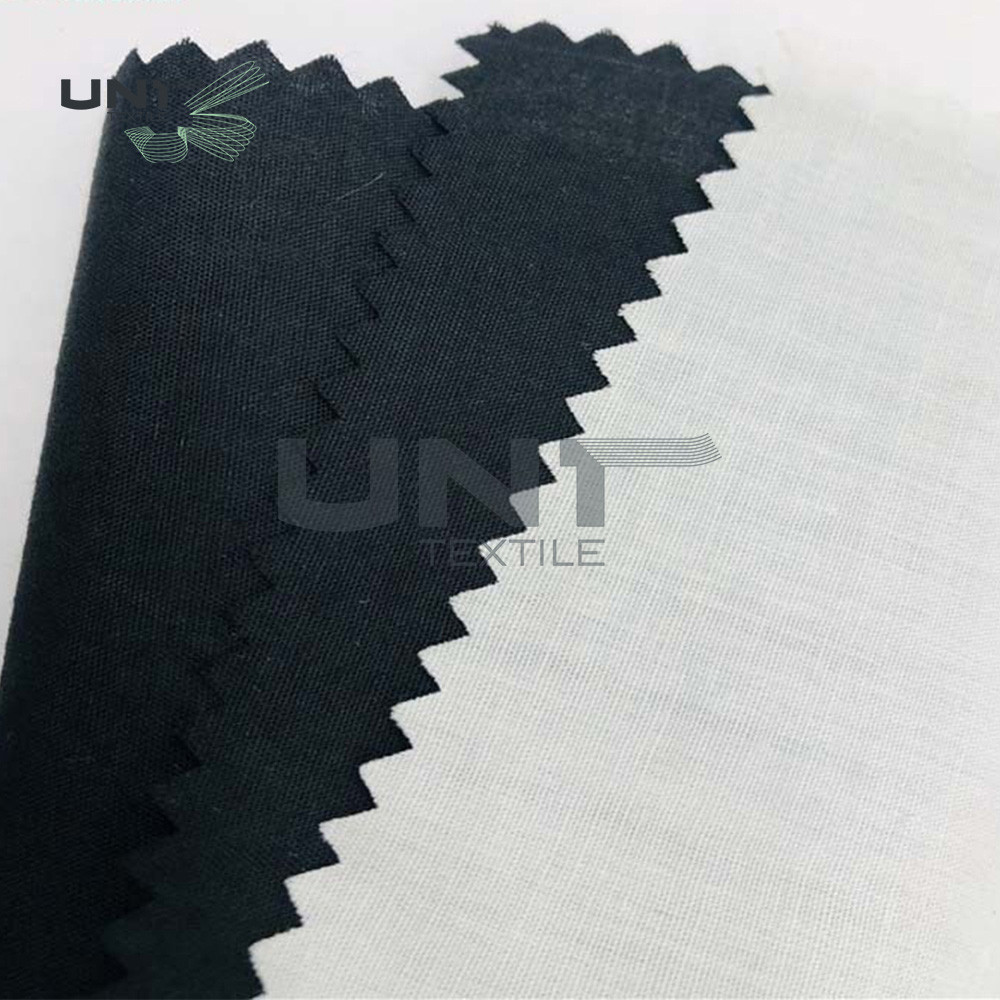 100% Polyester Plain Fusible Woven Interlining For Women Underwear