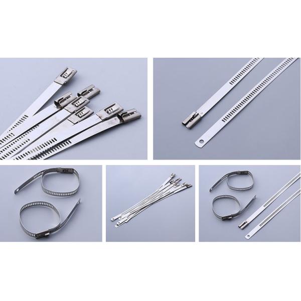 Promotion accessories 316/304 ball lock stainless steel cable ties multi - hole
