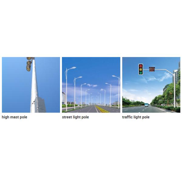 10-50m High Tension Galvanized Steel Pole Tower , Steel Utility Poles