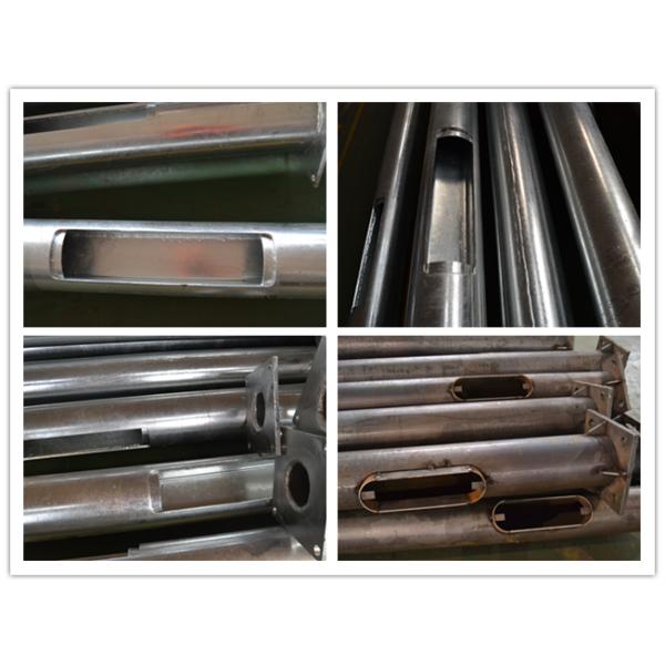 6m Hot Dip Galvanized Single Arm Street Light Poles For Road Lighting