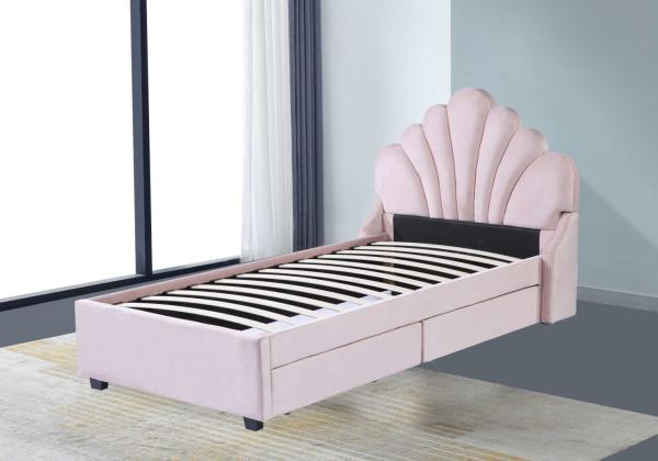 Soft Velvet Fabric Solid Woodday Bed Wooden Queen Size Bed Frame 137*203mm