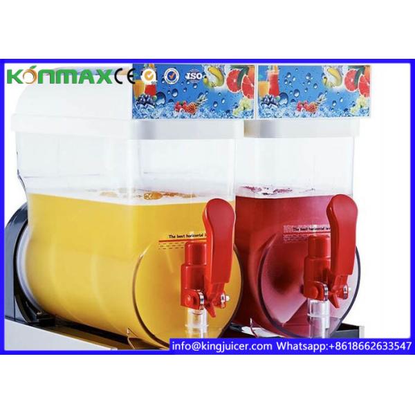 Custom 2 Bowls Electric Ice Slush Machine 304 Stainless Steel Panel