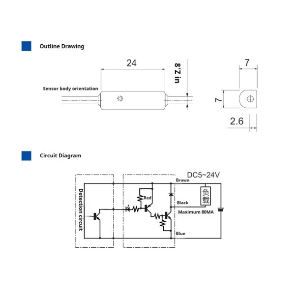 ZCC-N1 Low Output 80mA Current DC 12-24v NPN Normally Open Current Increase LED Wire Accessory for Sensor Use