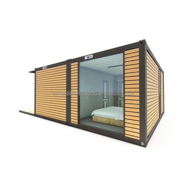 20 pies o 40 pies portable Casa pequeña prefabricada Villa de acero ligero Modular casas prefabricadas con tubos cuadrados de acero galvanizado