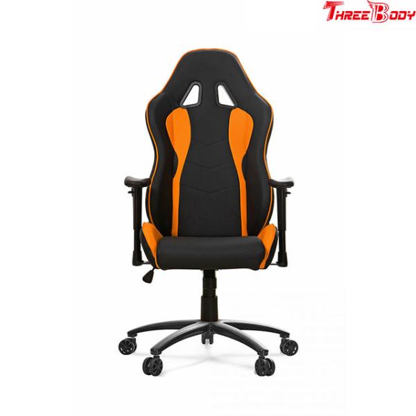 Ergonomic Pc World Gaming Chair , Black And Orange Racing Seat Computer Chair