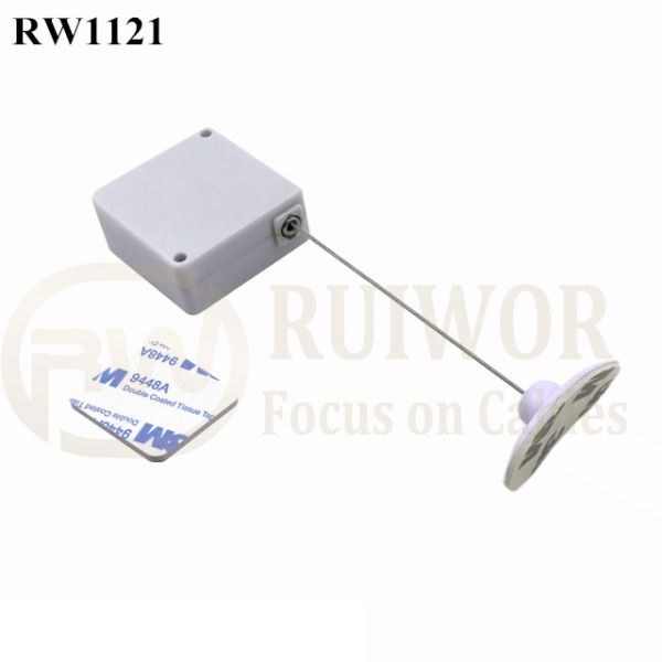 RW1121 Square Retail Security Tether Plus 33x19MM Oval Sticky Flexible Rubber Tips For Stores Secure Display