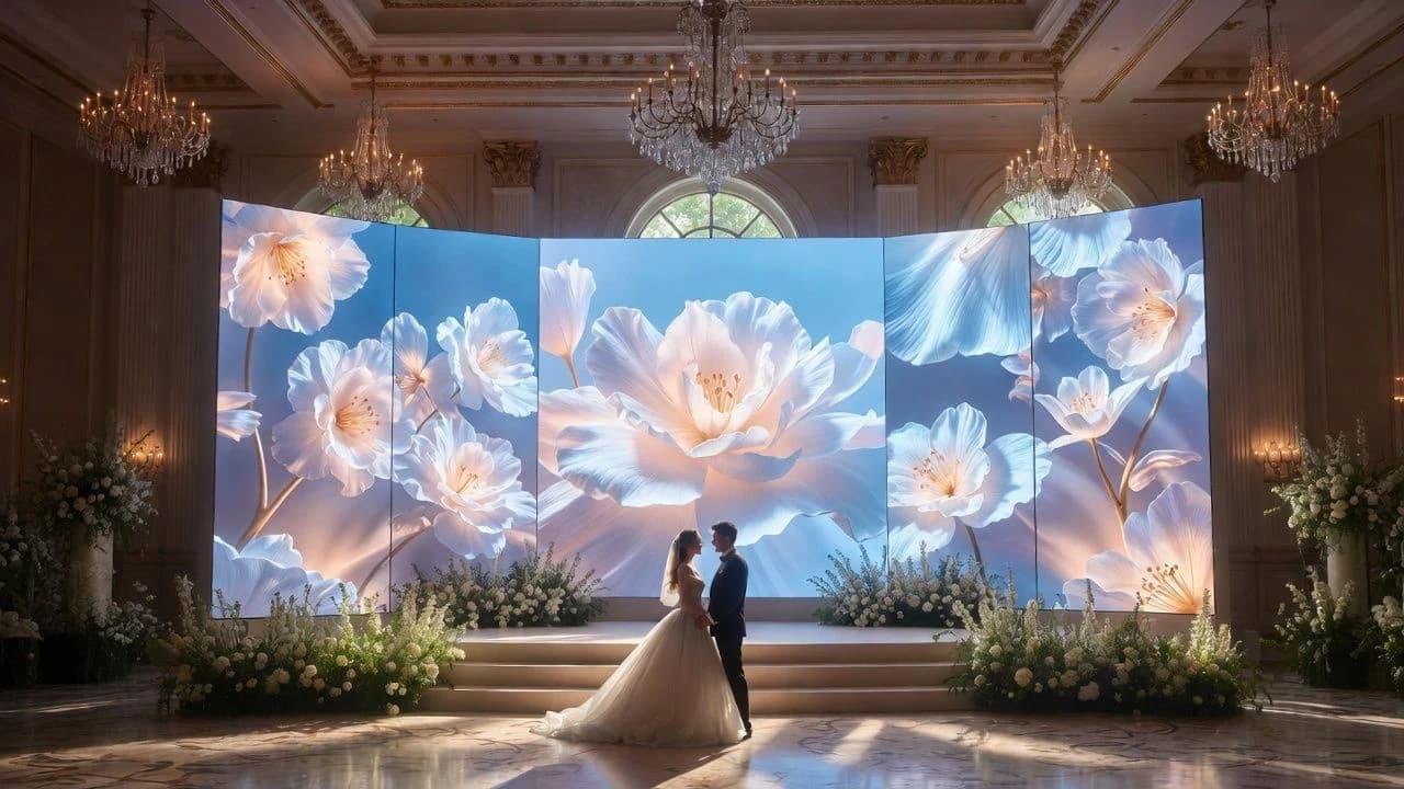Waterproof P2.976 Wedding Led Screen Indoor Outdoor DJ Led Display 1R1G1B ISO9001