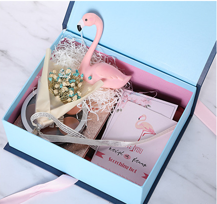 Повторно использованный младенец логотипа материалов изготовленный на заказ одевает коробки подарочной коробки установленные упаковывая с лентой