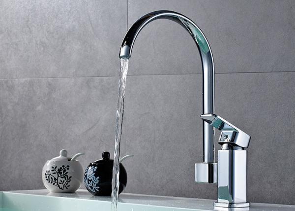 ROVATE Deck Mounted Commercial Brass Kitchen Faucets 360 Degree Rotation