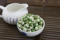 Envasado en bolsas 100g de guisantes verdes crujientes
