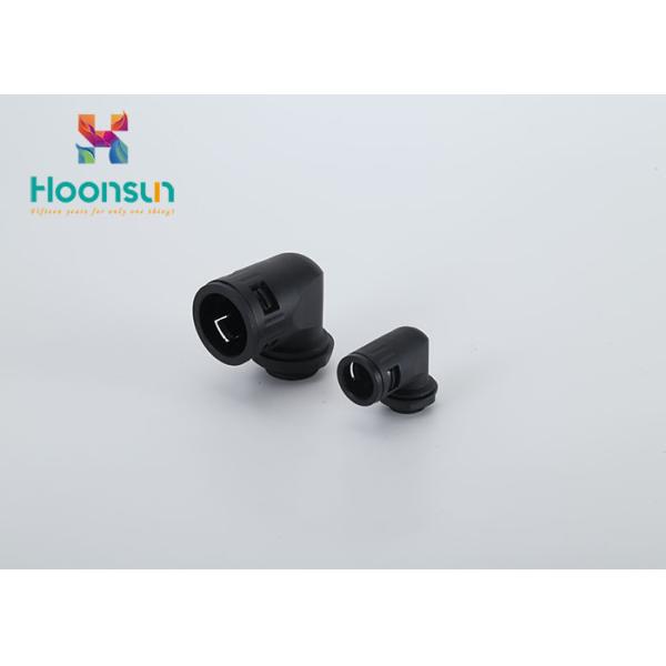 Various Colors Plastic Cable Glands / Nylon Flexible Pipe Right Angle Union