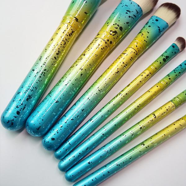 Метка частного назначения наборов щетки макияжа градиента волос роскошной деревянной ручки Веган синтетическая