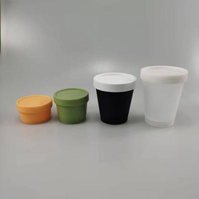Materiais de base PP Matte Plastic Lush Cream Jar 50ml 100ml 200ml 250ml para viajantes