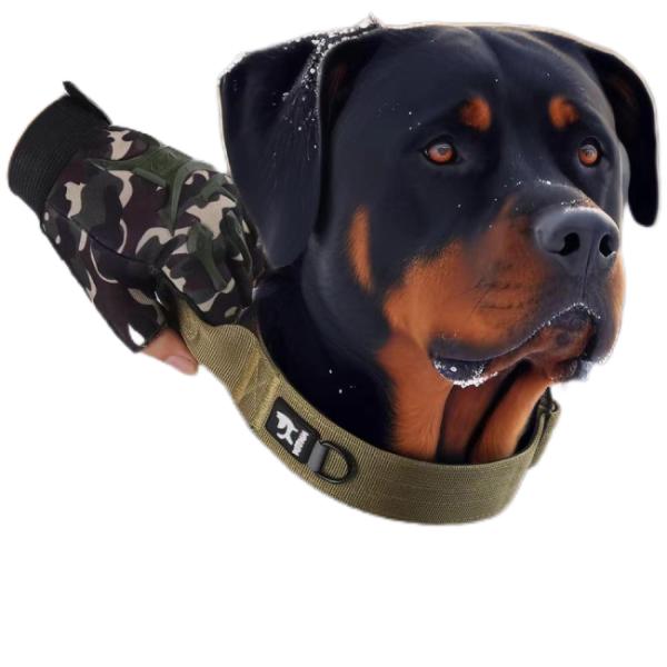 Colarão táctico ultraconfortável e respirável para cães grandes - durável, ajustável e refletor para segurança