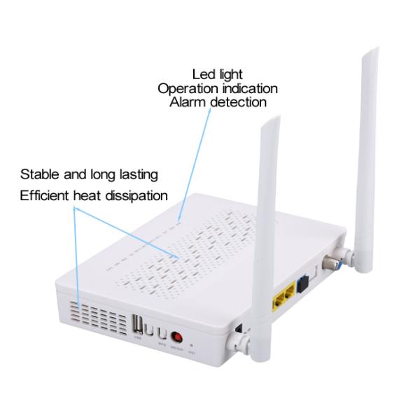 Электроснабжение переменного тока постоянного тока XPON ONU 1.25Gbps с 1GE 3FE CATV VOIP AC WIFI