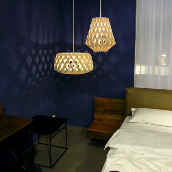Wooden pendant light Creative Simple Nordic wood hanging lamp design for coffee shop lamp(WH-WP-82)