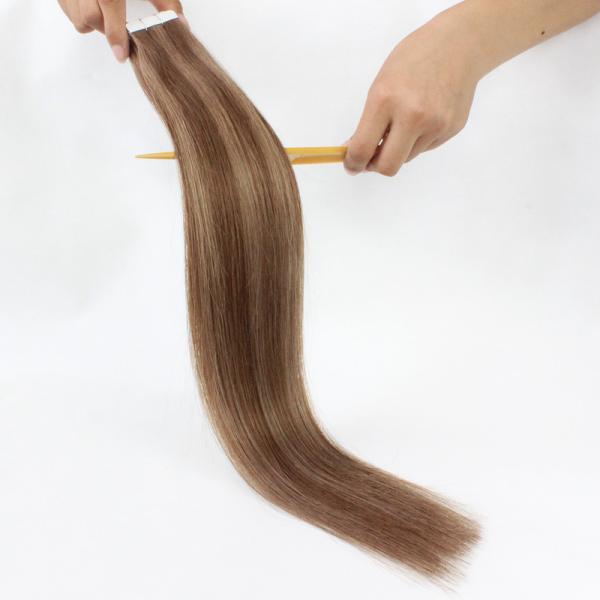 8A Grade Highlight Color Brazilian Human Hair Tape Hair Extension
