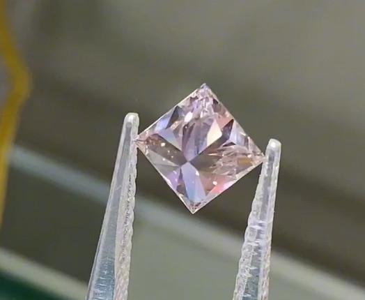 Princesa Corte Rosa Laboratório Diamantes Crescidos Rosa Luminosa Forma Quadrada Joias Decorações