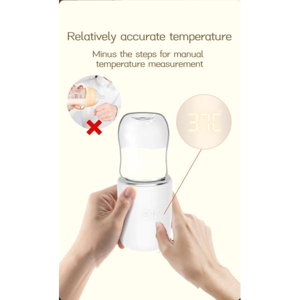 Quick Heating Infant Bottle Warmer 3 Mins Warming Breast Milk On The Go Temperature Control