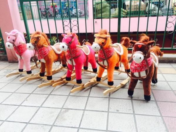 New Children Rocking Horse With Sound And Moving Mouth and Tail And Led Light Big Size