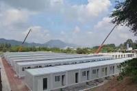 Galvanized Steel Prefab Container House with Glass Wool Panels