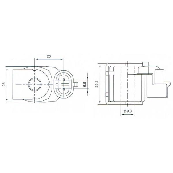 Atk09.Because03.0022 DC12V катушка клапана соленоида соединителя AMP 3 омов голубая