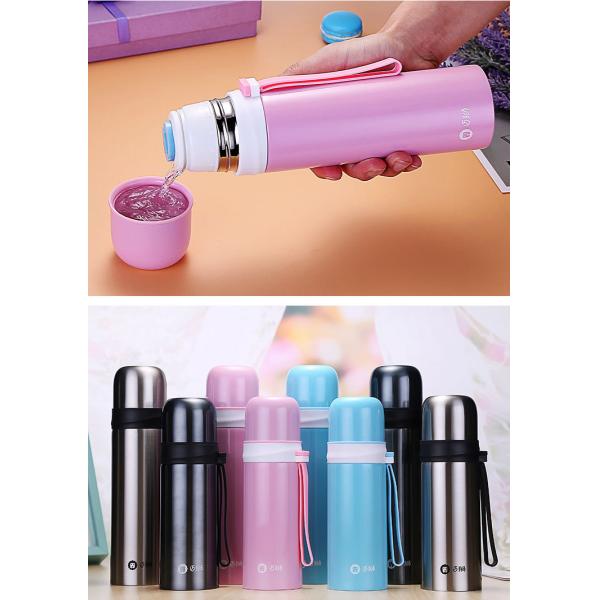 Lead Free Thermos Water Bottle , Resuable Tea Filter 500ml Water Bottle