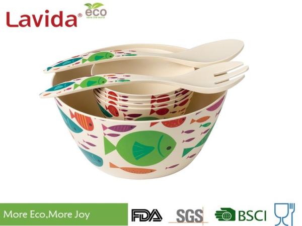 Shatter Proof Bamboo Fibre Plates Anti - Bacteria Heavy Metals Free Dishwahser Safe