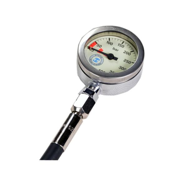 FCC Silver Color Spg Scuba Diving , Anti Freeze Scuba Air Pressure Gauge